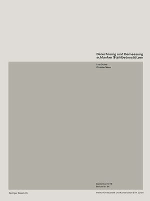 cover image of Berechnung und Bemessung schlanker Stahlbetonstützen